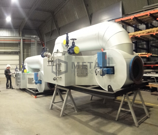 Išmetamųjų dujų katilas 1,1 MWx2